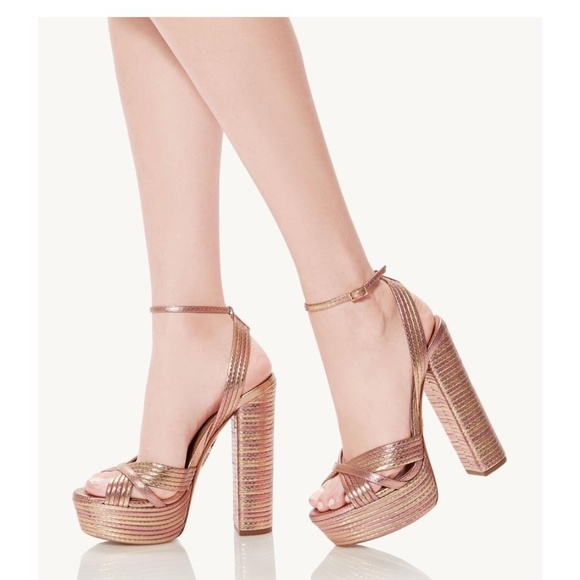 NBW Sundance Snake-Embossed Platform Sandals Color: PARADISE PINK (SOLD OUT) - Picture 3 of 13